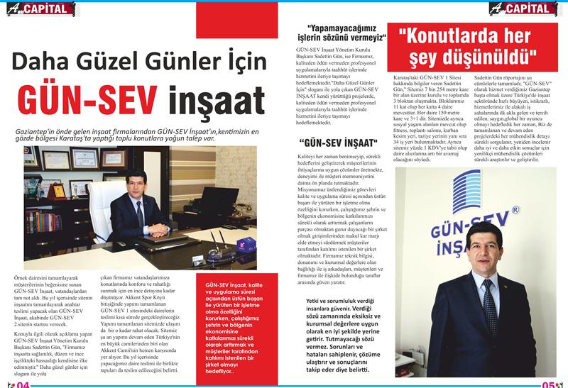 Daha Güzel Günler İçin GÜN-SEV İnşaat