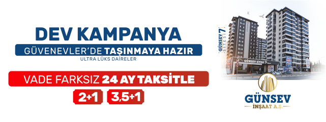 24 Ay Taksitle Taşınmaya Hazır Ultra Lüks 2+1 ve 3,5+1 Daireler